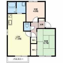 碧南中央駅 徒歩24分 2階の物件間取画像